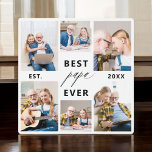 Placa Expositora Collage de fotos Abuelo Papá Abuelos<br><div class="desc">Celebra el vínculo especial entre papá y sus nietos con nuestra placa "Collage de fotos de nietos de papá". Esta placa personalizada exhibe maravillosamente una colección de preciadas fotos, capturando momentos y recuerdos preciosos compartidos entre papá y sus queridos nietos. El sincero título de "Papa", que ostenta de forma destacada,...</div>