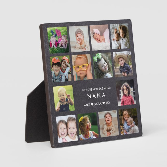 Placa Expositora Collage de fotos Chalkboard We Love You Nana 14 (Anverso)