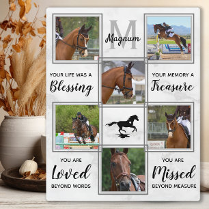 Placa Expositora Collage de fotos conmemorativo del caballo de Marb