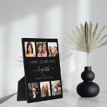 Placa Expositora Collage de fotos de cumpleaños de mejores amigos b<br><div class="desc">Un regalo de los amigos por el cumpleaños 21 de una mujer, celebrando su vida con un collage de 6 de sus fotos de alta calidad de ella, sus amigos, familia, interés o mascotas. Personalice y agregue su nombre, edad 21 y sus nombres. Texto blanco. Moda, color clásico de fondo...</div>