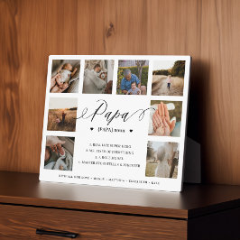 Placa Expositora Collage de fotos de guión de definición de papá Ke