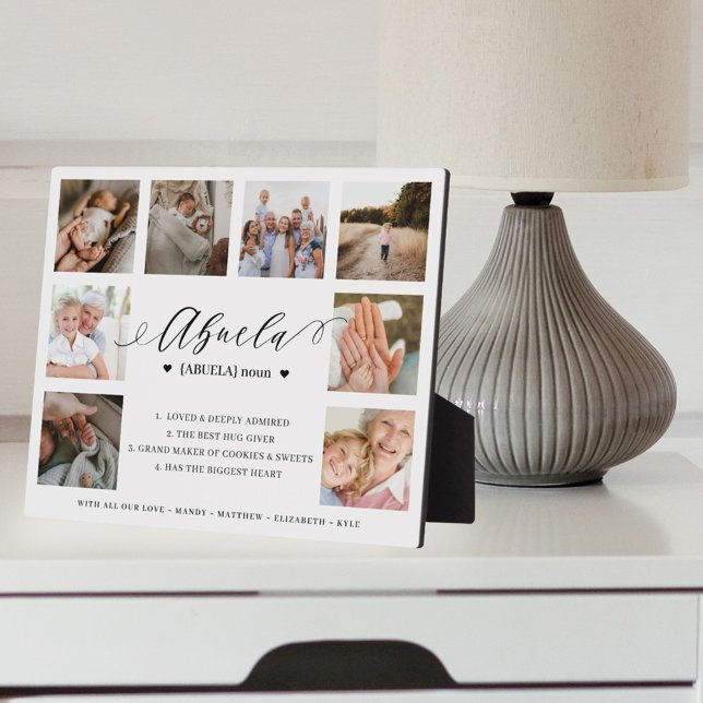 Placa Expositora Collage de fotos de guiones de definición de Abuel (Subido por el creador)