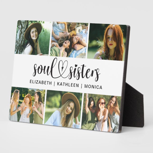 Placa Expositora Collage de fotos de guiones de los mejores amigos (Lado)