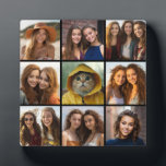 Placa Expositora Collage de fotos de Instagram con 9 fotos<br><div class="desc">¡Usa tus fotos sin marcos en esta! Añade tus fotos e instantáneas favoritas a esta tira para un divertido guardián de la memoria. Una forma artística de mostrar tus mejores fotos para compartir fotos.</div>