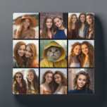 Placa Expositora Collage de fotos de Instagram con 9 fotos<br><div class="desc">¡Usa tus fotos sin marcos en esta! Añade tus fotos e instantáneas favoritas a esta tira para un divertido guardián de la memoria. Una forma artística de mostrar tus mejores fotos para compartir fotos.</div>