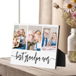 Placa Expositora Collage de fotos de los Abuelos<br><div class="desc">Capturar el amor entre papá y sus nietos con nuestro Collage de fotos Plaque de los Abuelos. Esta placa personalizada presenta un reconfortante collage de fotos, que muestra hermosamente momentos apreciados compartidos entre papá y sus queridos nietos. Alrededor de las fotos está el entrañable título "Papa", agregando un toque especial...</div>