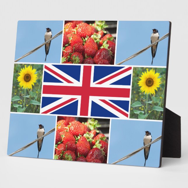 Placa Expositora collage de fotos de personalizables y bandera del  (Lado)