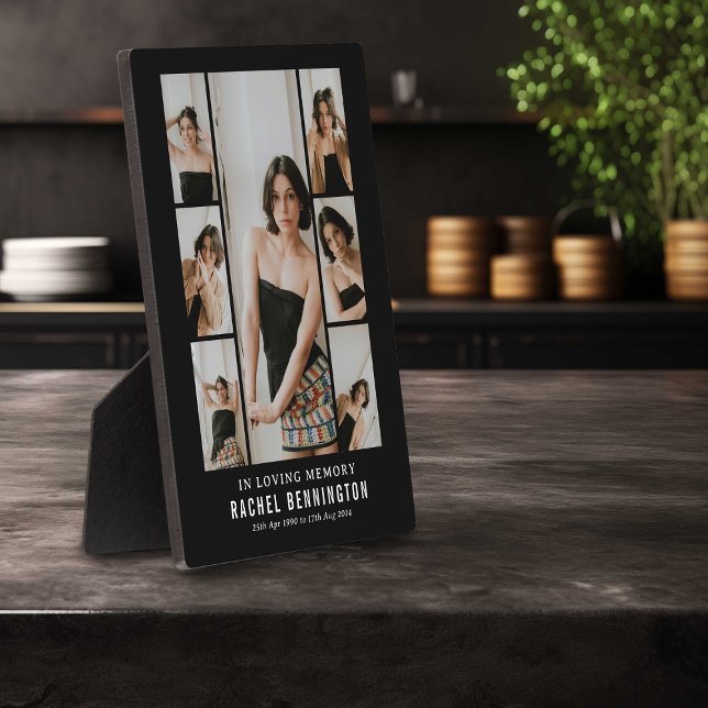 Placa Expositora Collage de Fotos de Tributo Memorial Moderno (Subido por el creador)