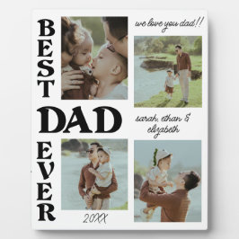 Placa Expositora Collage de fotos del Día 4 del Padre Mejor Papá Nu