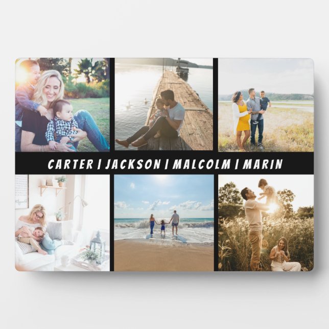 Placa Expositora Collage de fotos del Día del Padre personalizado (Frente)