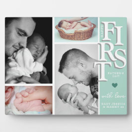 Placa Expositora Collage de fotos del Día del Primer Padre Plaque -