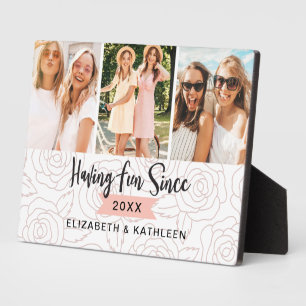 Placa Expositora Collage de fotos del guión de los mejores amigos