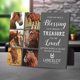 Placa Expositora Collage de fotos del memorial del caballo