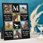 Placa Expositora Collage de fotos Ecuestre Personalizado de Horse L<br><div class="desc">Celebra a tu mejor amigo con una placa de mascota de fotos de caballos personalizado. Esta placa de collage de fotos de caballos es el regalo perfecto para usted, familia o amigos para honrar a los seres queridos. Cita : "Una sonrisa puede iniciar una amistad, Una palabra puede terminar una...</div>