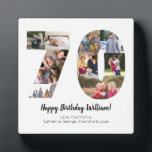Placa Expositora Collage de fotos elegante del número 70 con saludo<br><div class="desc">¡Muestre sus fotos favoritas en un collage numérico! Hace un regalo perfecto de aniversario o cumpleaños para un ser querido.
Fotografía © Storytree Studios,  Stanford,  CA</div>