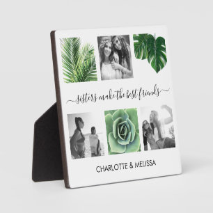 Placa Expositora Collage de fotos en blanco de hermanas de moda