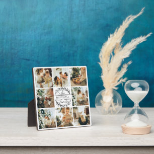 Placa Expositora Collage de fotos familiar Personalizado moderno   