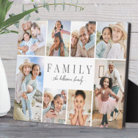 Collage de Fotos Familiares con Nombre Personaliza