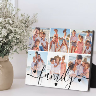 Placa Expositora Collage de Fotos Familiares Personalizadas