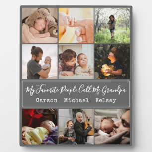 Placa Expositora Collage de fotos Gris 9 moderno para el abuelo
