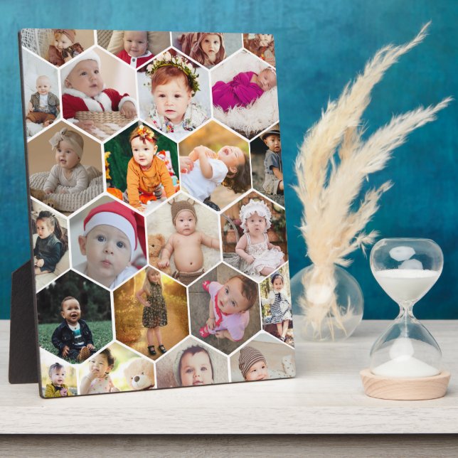 Placa Expositora Collage de fotos Hexagon (Lado)