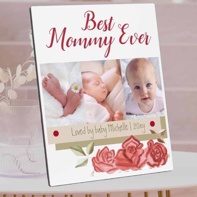 Placa Expositora Collage de fotos lindo Mejor Mamá Primer Día de la (Subido por el creador)