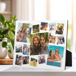 Placa Expositora Collage de fotos moderno de 15<br><div class="desc">Crea tu propia placa de collage de fotos personalizados. Añada 15 de sus imágenes favoritas y color de fondo personalizado en este diseño de plantilla moderno.</div>
