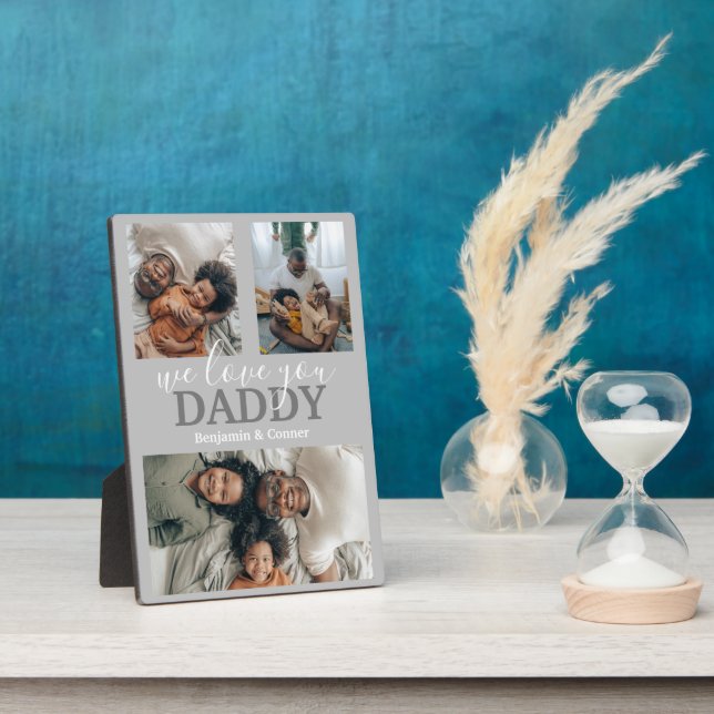 Placa Expositora Collage de fotos moderno de 3 (Lado)