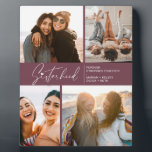 Placa Expositora Collage de fotos moderno de hermandad morado<br><div class="desc">Disfruta de un collage especial de fotos de tus hermanas o mejores amigos. Con una tipografía de estilo característico con un corazón en la parte superior y un texto para su personalizar. Si desea cambiar cualquier tipo de letra, color, etc, pulse sobre el personalizar para acceder al panel de diseño....</div>