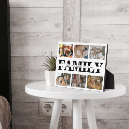 Placa Expositora Collage de fotos moderno de la familia blanca foto