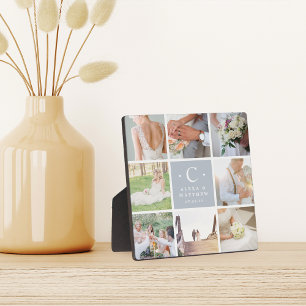 Placa Expositora Collage de fotos monograma boda