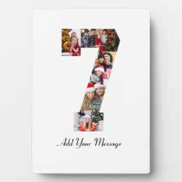 Placa Expositora Collage de fotos número 7 en blanco y negro