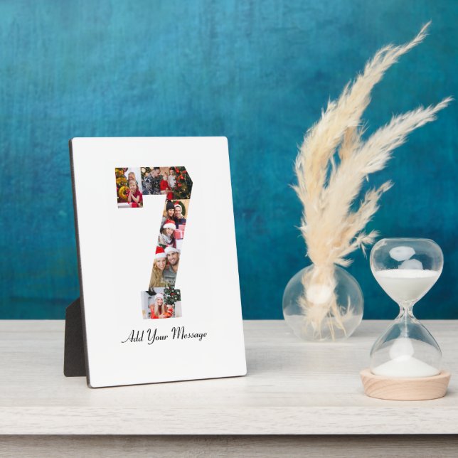 Placa Expositora Collage de fotos número 7 en blanco y negro (Lado)