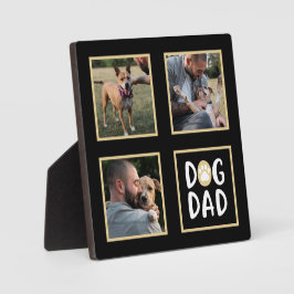 Placa Expositora Collage de fotos Perro papá Paw Print Plaque