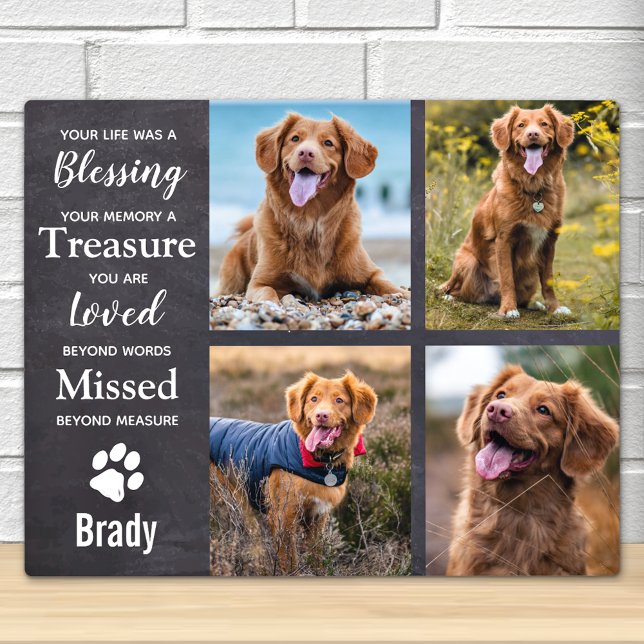 Placa Expositora Collage de fotos Perro Personalizado mascota Memor (Subido por el creador)