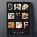 Placa Expositora Collage de fotos personalizado Besties BFF Regalos<br><div class="desc">Collage de fotos personalizado Besties BFF Regalos Cutos</div>