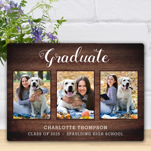 Placa Expositora Collage de fotos personalizado de graduados rusos (Subido por el creador)