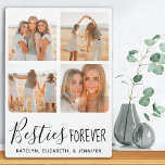 Placa Expositora Collage de fotos personalizado de los mejores amig<br><div class="desc">Celebra tu mejor amigo y amistad con un cuaderno de fotos personalizados de los mejores amigos. Ya sea un cumpleaños, Navidades o Friendscome este cuaderno de los mejores amigos, es un regalo maravilloso que será un tesoro para los años venideros. Personalizado con 4 de tus fotos y nombres favoritos de...</div>