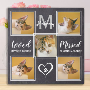 Placa Expositora Collage de fotos único conmemorativo del gato