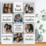 Placa Expositora Collage de fotos único de regalo de amistad para l<br><div class="desc">Celebra a tus mejores amigos con una placa de collage de fotos personalizados en blanco y negro. Este único y mejor conservador de placa de amigo es el regalo perfecto, ya sea un cumpleaños, o Navidades. Esperamos que la placa especial de tus mejores amigos se convierta en un tesoro para...</div>