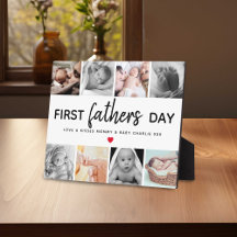 Collage de imágenes del Día del Primer Padre simpl