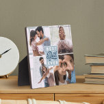 Placa Expositora Collage de la familia de cuatro fotos del mejor Pe<br><div class="desc">Muéstrale a tu asombroso papá lo maravilloso que es con nuestra placa de collage de fotos de nuestro personalizado "mejor papá de la historia". El diseño presenta "Best Dad Ever", diseñado en un diseño tipográfico divertido y elegante en azul marino y azul claro. Personalizar con el año establecido, junto con...</div>
