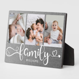 Placa Expositora Collage de línea de escritura familiar moderna 3 B