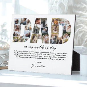 Placa Expositora Collage de papá en el día de mi boda, regalo de pa