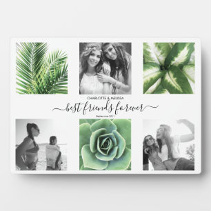 Placa Expositora Collage fotográfico de los mejores amigos modernos
