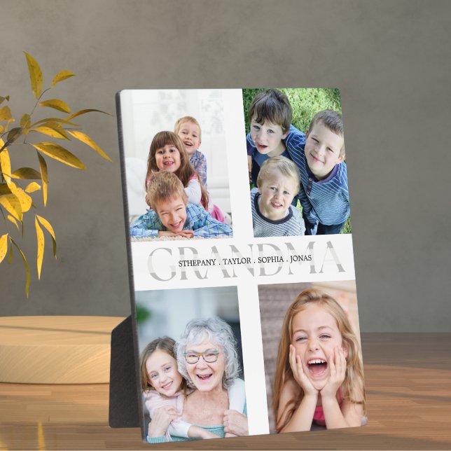 Placa Expositora Collage of 4 photos grandchildren for Grandma (Subido por el creador)