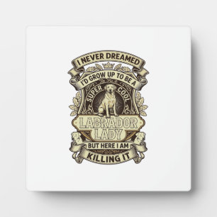 Placa Expositora Collar de perro Lady Labrador Escudo Corona_1