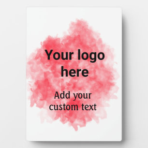 Placa Expositora Color de agua rojo simple añadir tu logotipo perso