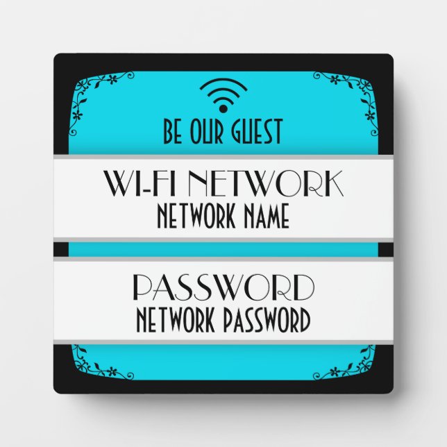 Placa Expositora Color del Personalizado de contraseña Wifi (Frente)