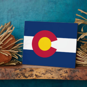 Placa Expositora Colorado: La bandera del estado centenario de EE. 